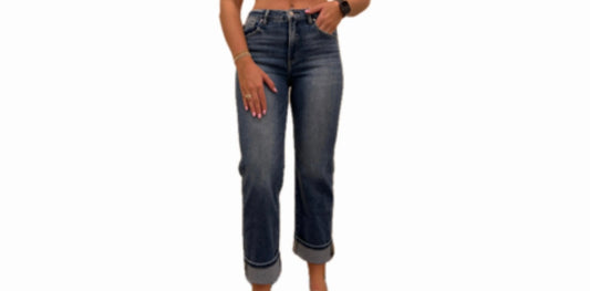 Tummy Control HR Crop Straight Jeans