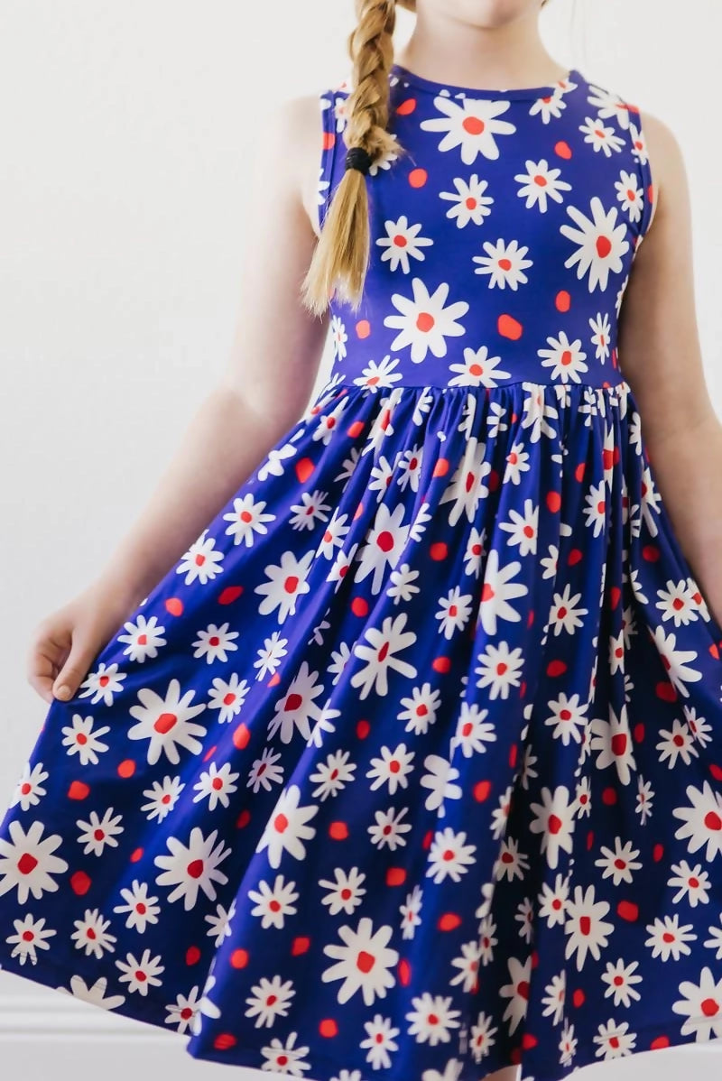 Flower Firework Tank Twirl Dress