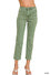 Acid Washed Cropped Olive