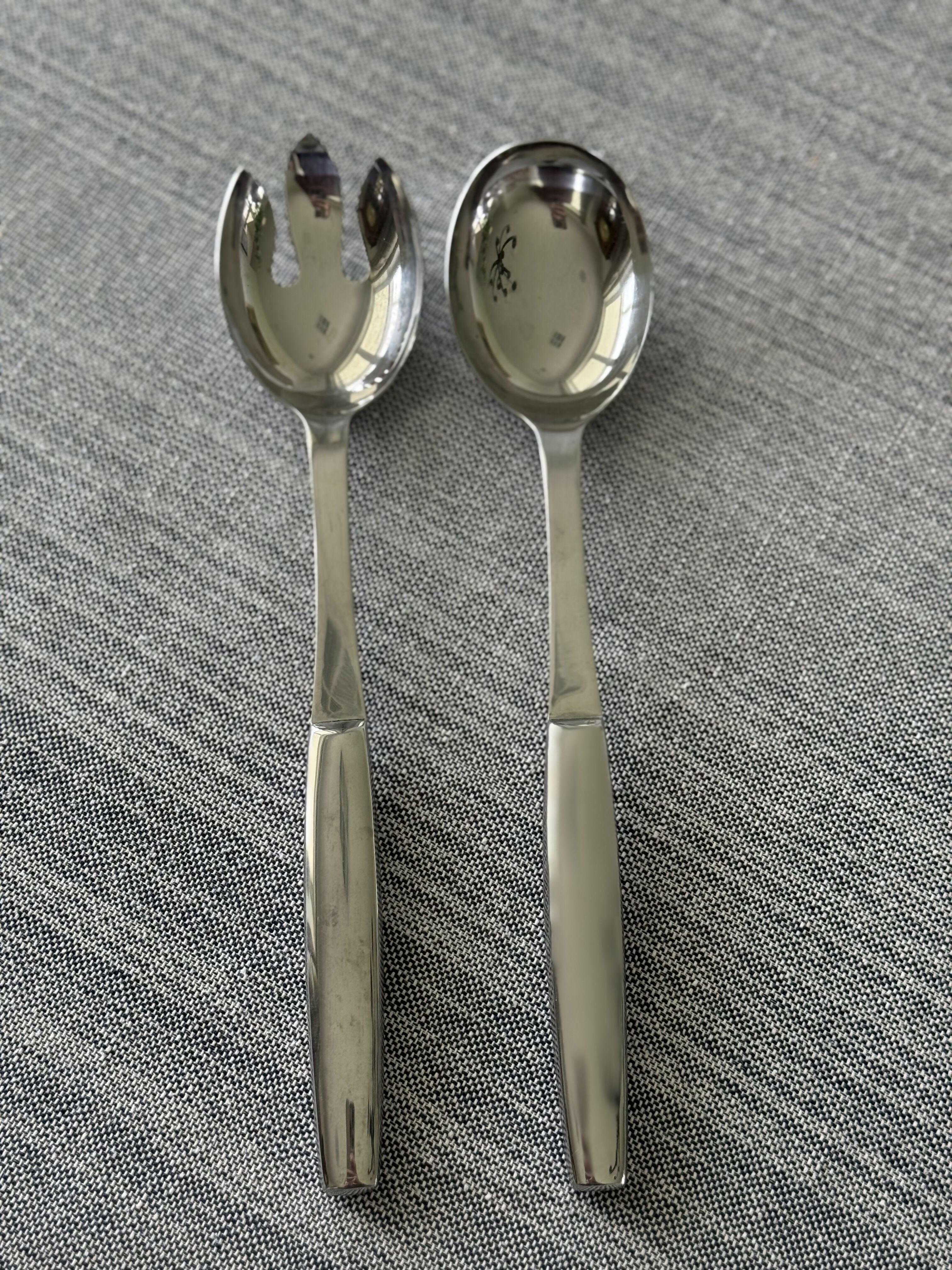 Stainless salad tong set