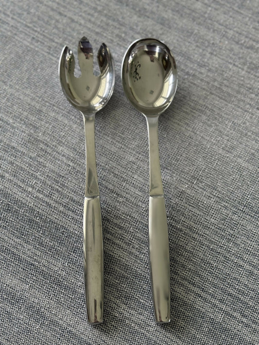 Stainless salad tong set