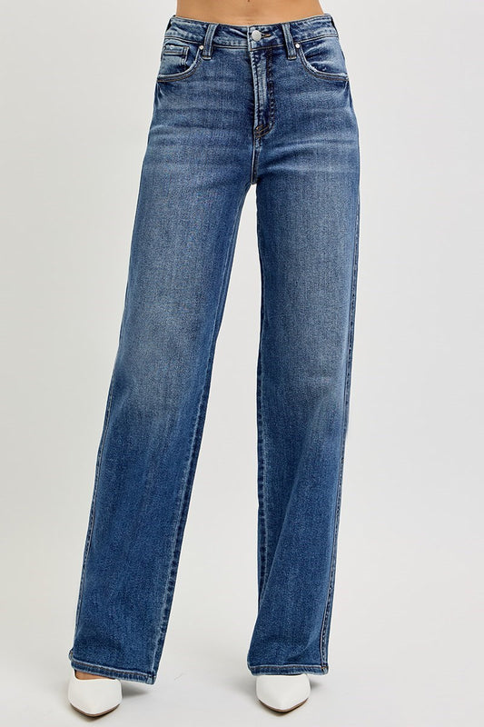 Tummy Control HR Wide Baggy Jeans