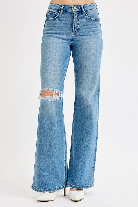 Risen Wide Leg distressed