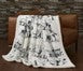 Sherpa Throw - Ranch Life Western Toile Campfire