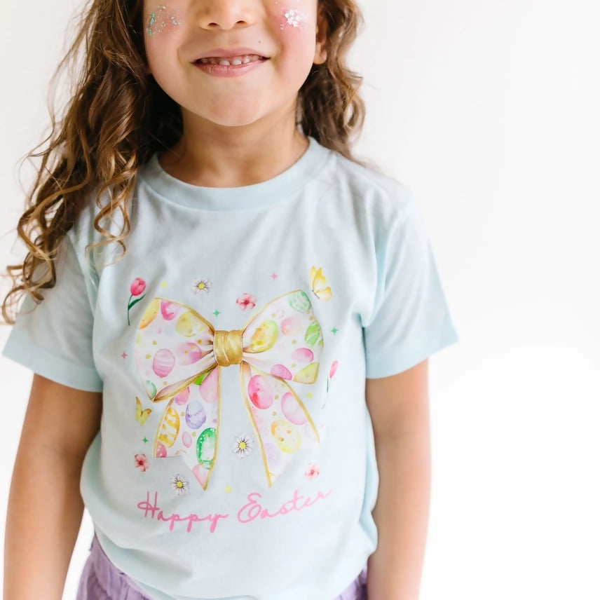 Happy Easter Bow Kids Shirt