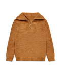 Brown Girls Sweater w/ Zip Front