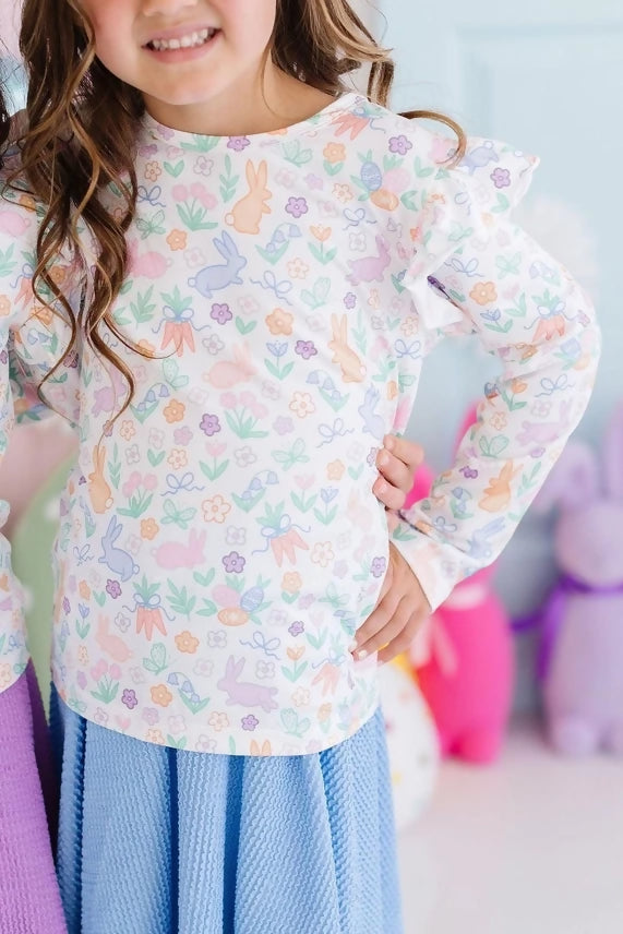 Hoppy Easter Ruffle Tee