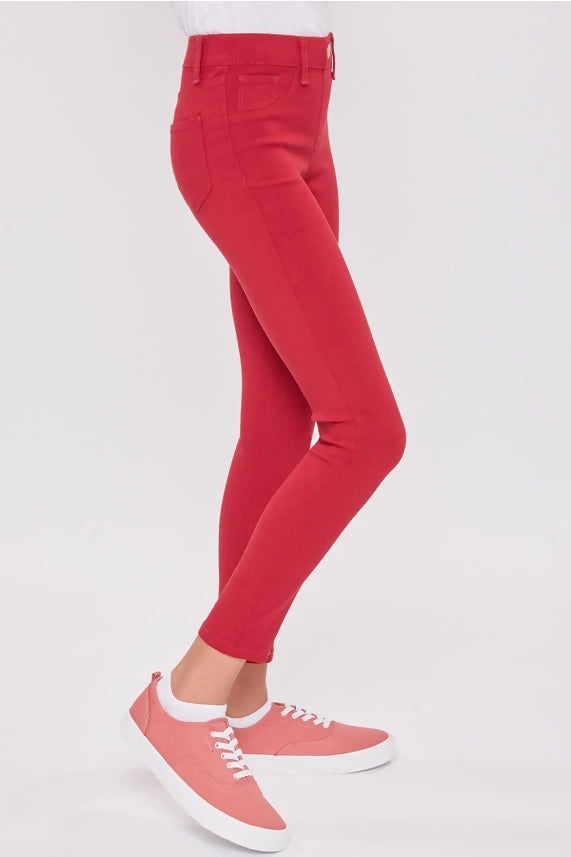 Red Girls' Skinny Color Pants-