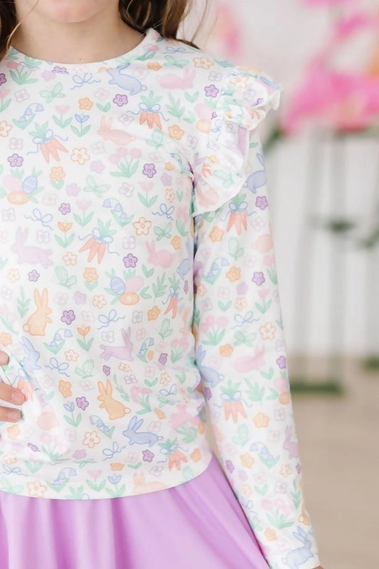 Hoppy Easter Ruffle Tee
