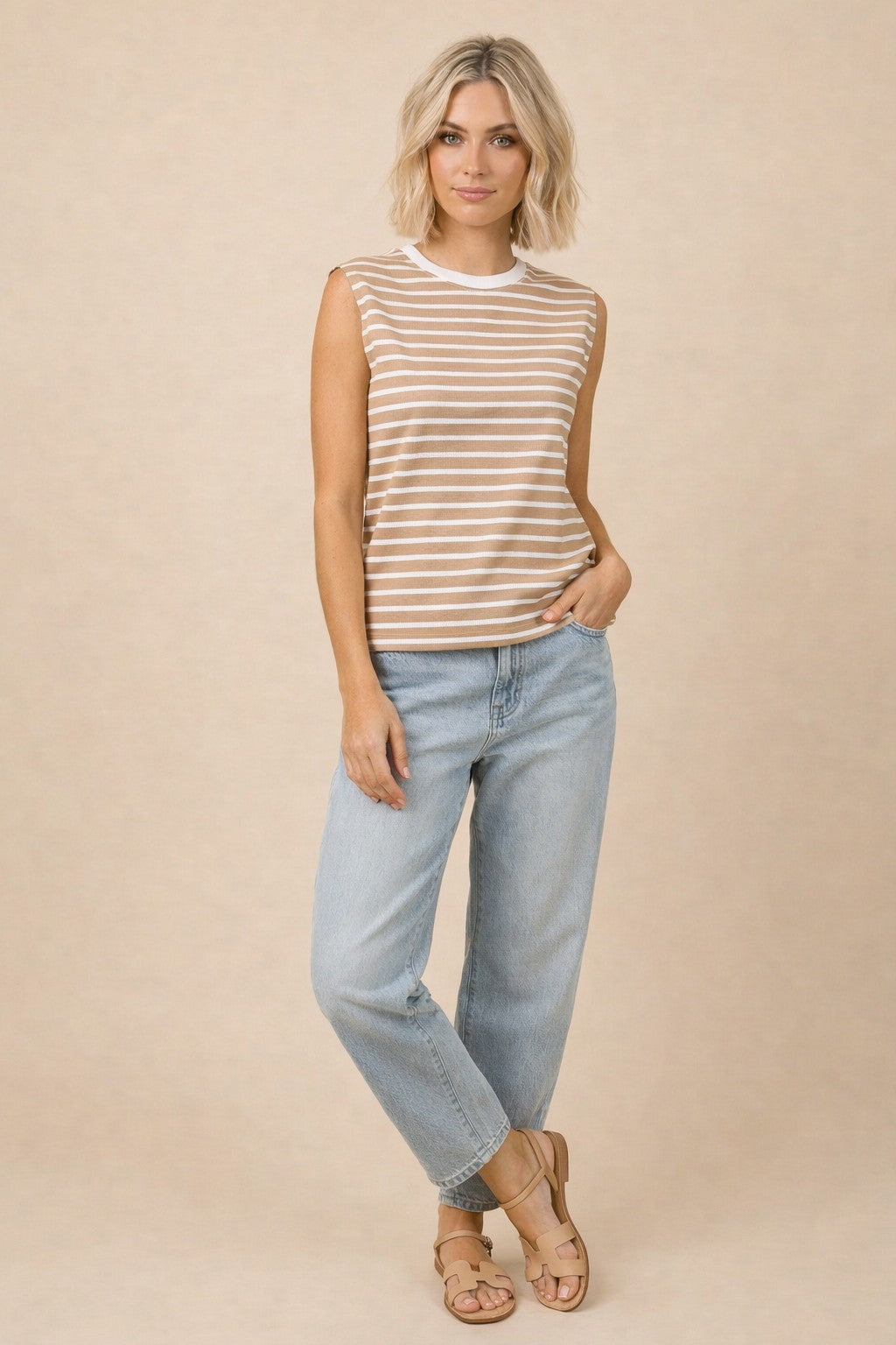 Classic Striped Sleeveless Tank