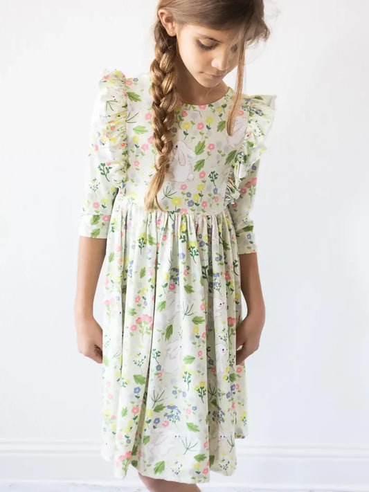 No Bunny Like You Sleeve Ruffle Twirl Dress