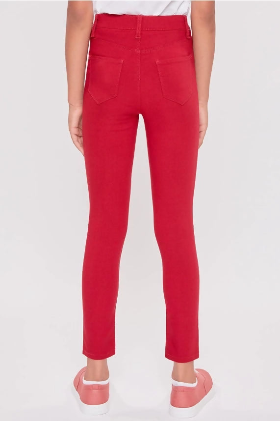 Red Girls' Skinny Color Pants-