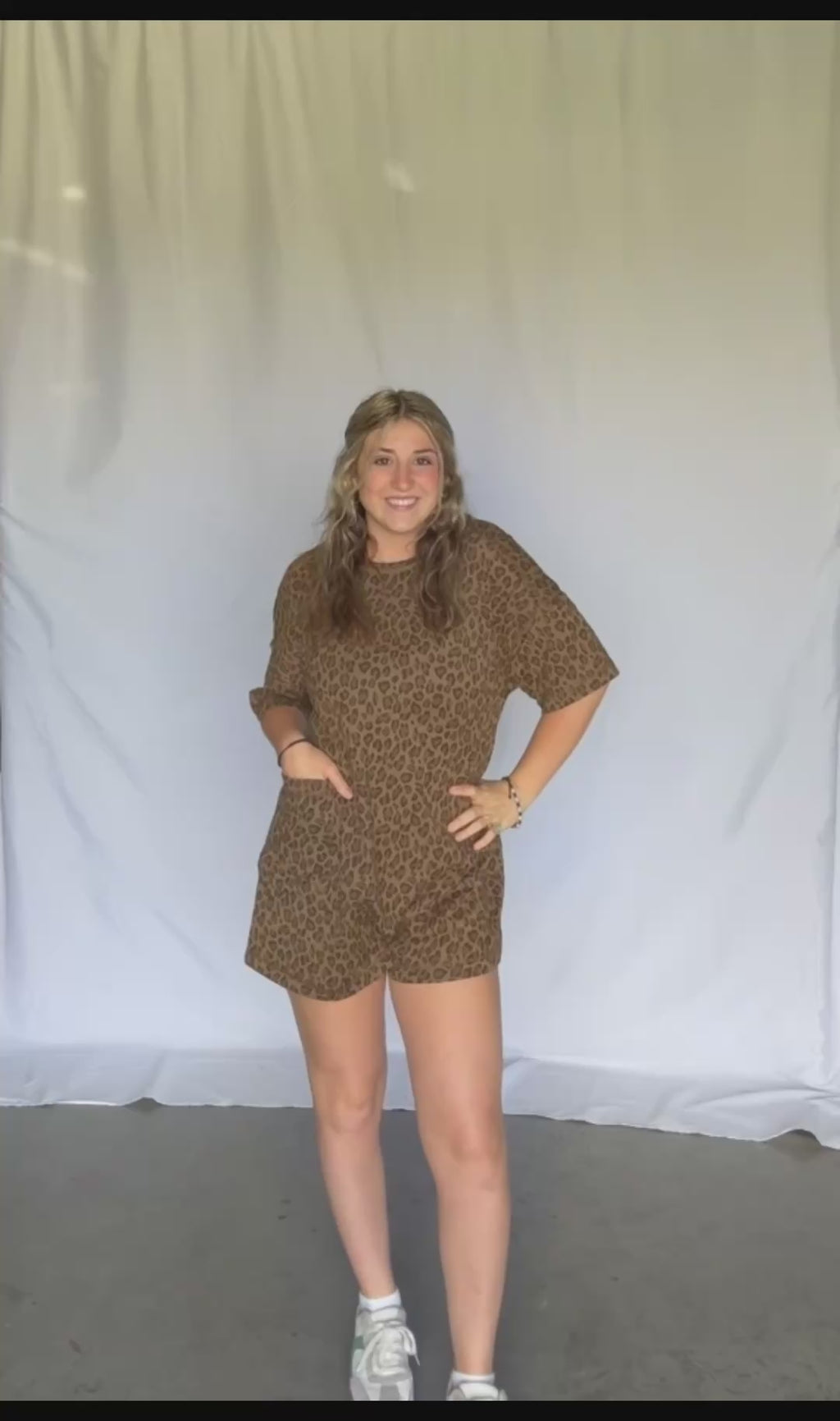 Leopard Print Reversible Romper