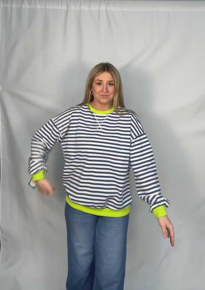 520 striped sweat shirt