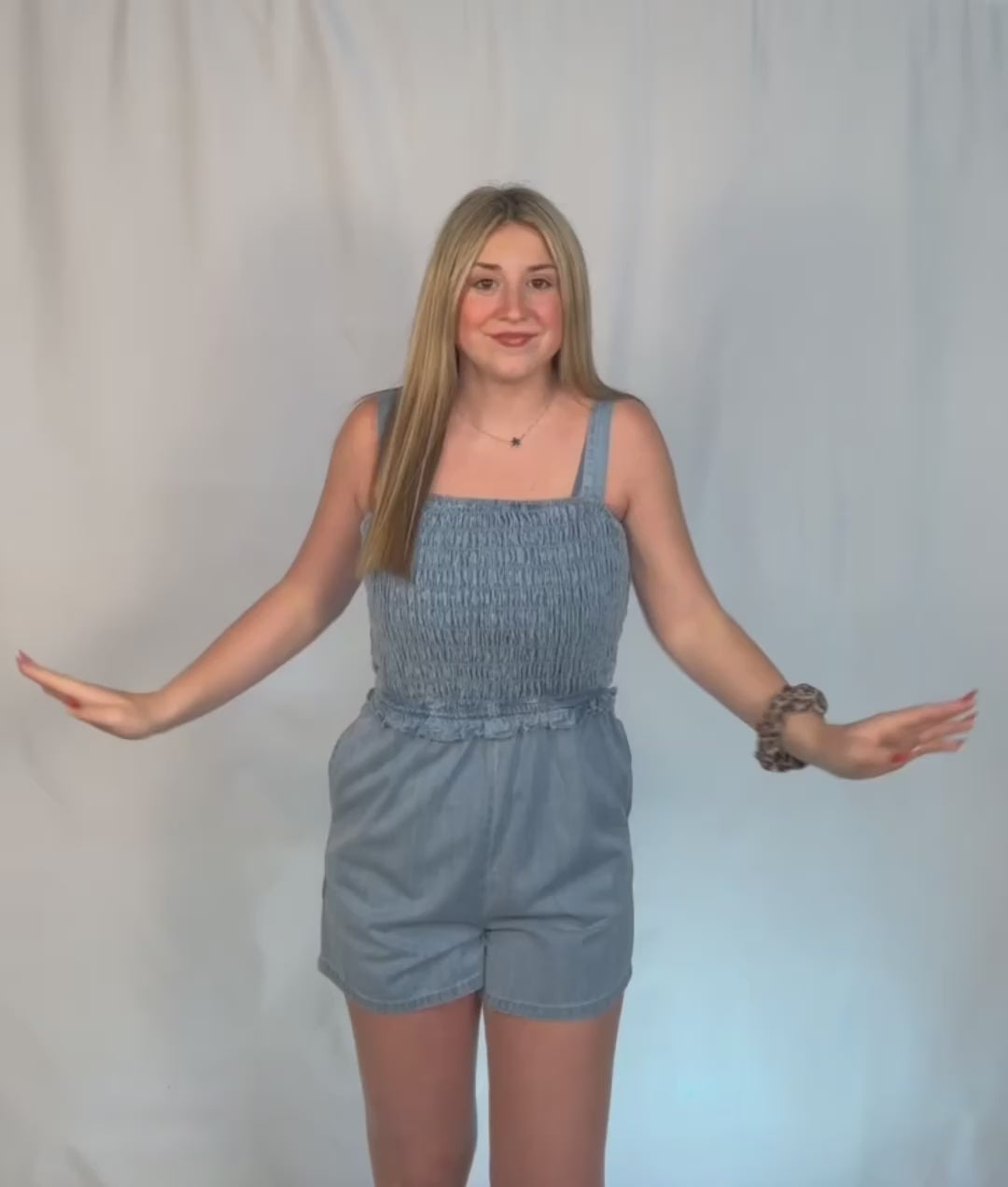 573 denim romper