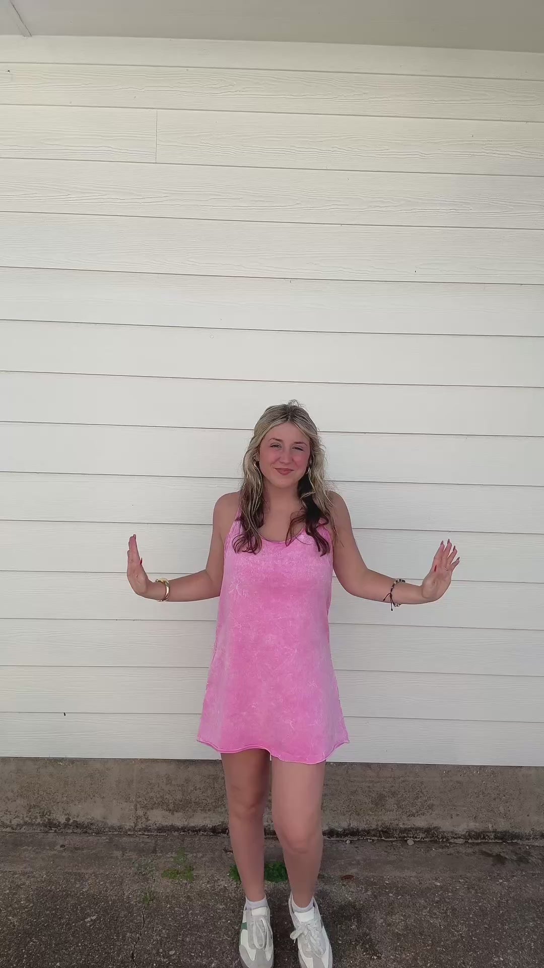 Crinkle Wash Mini Active Dress