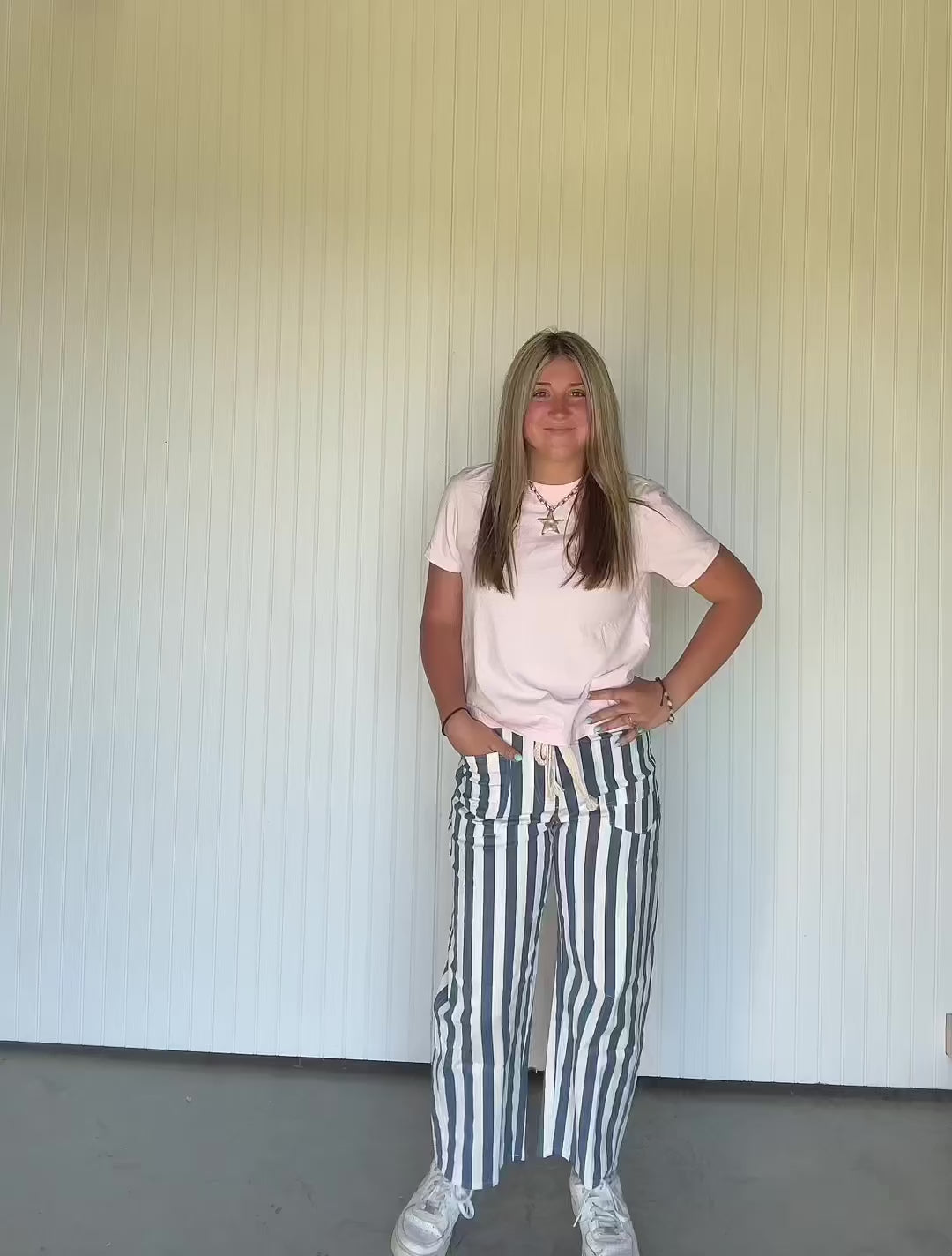 Striped Cotton Pants