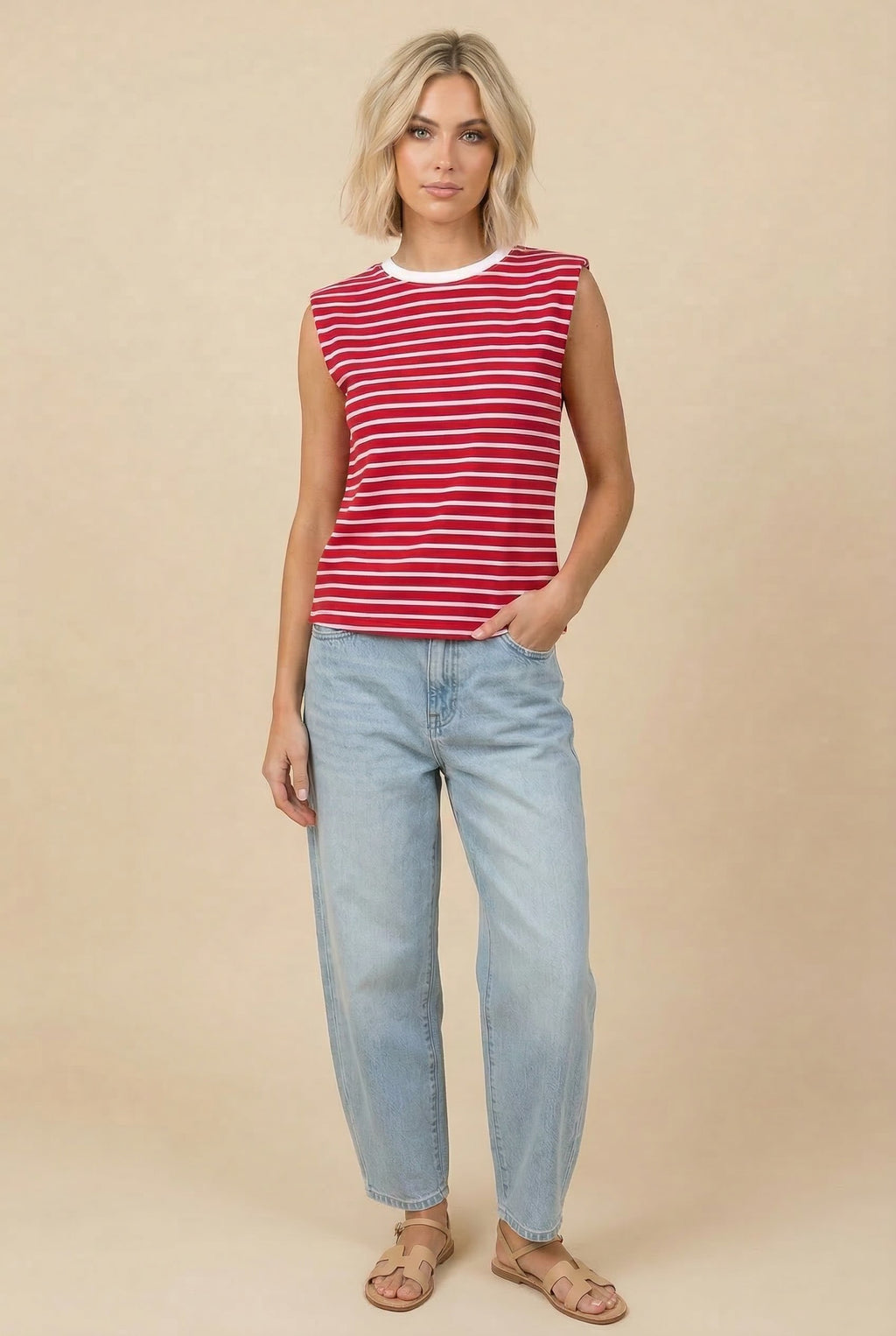 Classic Striped Sleeveless Tank