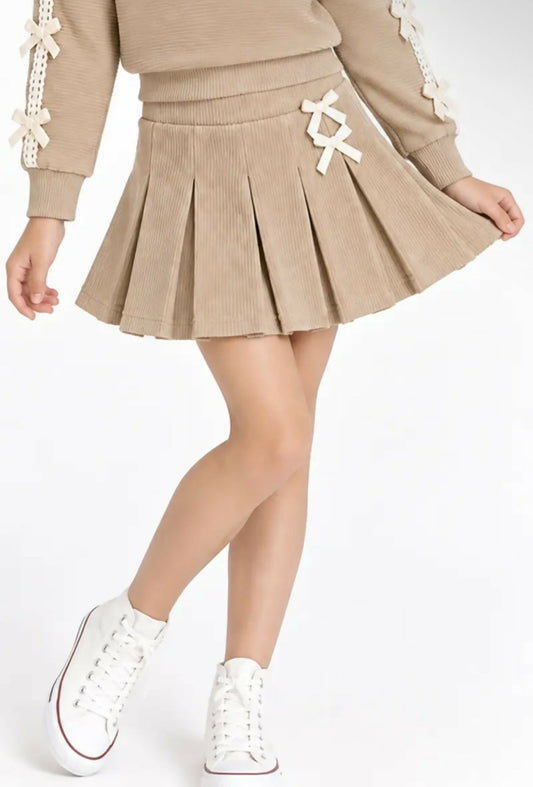 Tan Bow Skirt