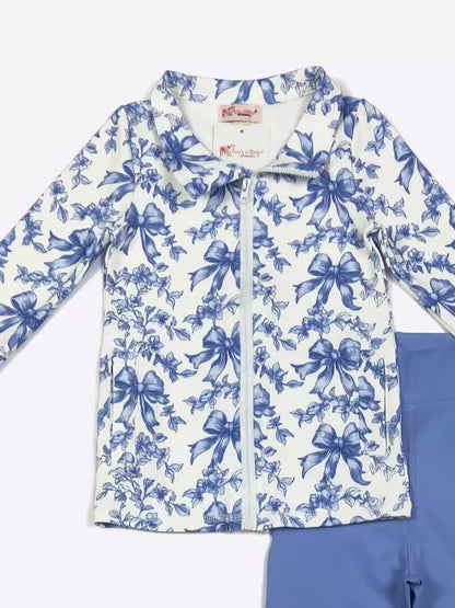 Blue and White Athletic Set