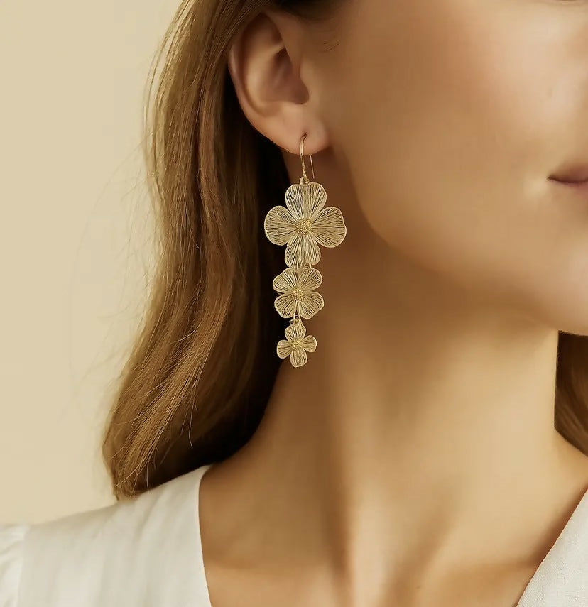 3D Floral Earrings