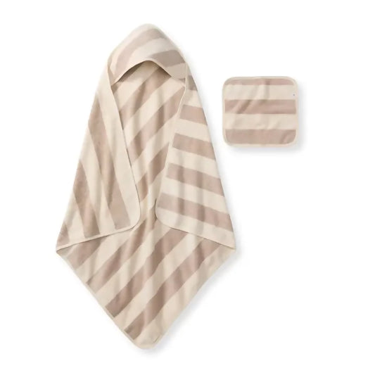 Rugby Stripe Woven Terry Towel & Washcloth Set