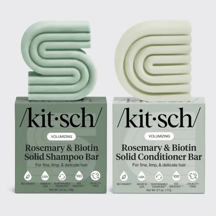 KITSCH Rosemary & Biotin Shampoo & Conditioner Bar Combo